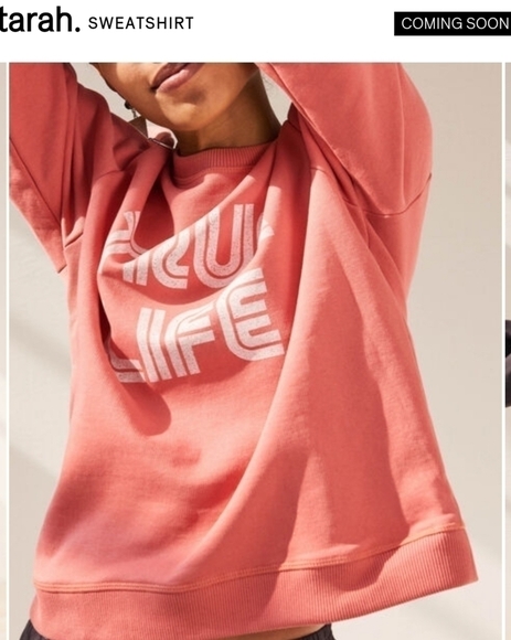 New BA&SH Tarah True Life Graphic Cotton Off White Sweatshirt Size 3/L/8 US NWT - Picture 3 of 16